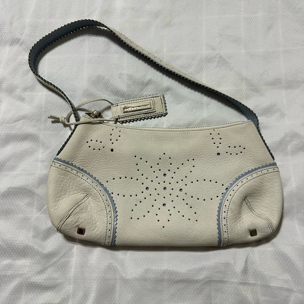 ANTONIO MELANI Y2K Cream and Blue Shoulder Bag